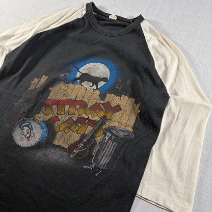 80s stray cats 1983 長袖 ラグラン Tシャツ L ba-000008