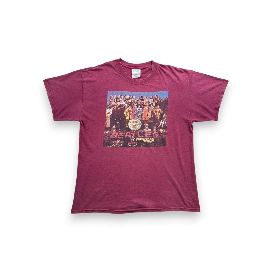 90s The Beatles ビートルズ Tシャツ えんじ L ba-t-2505-008