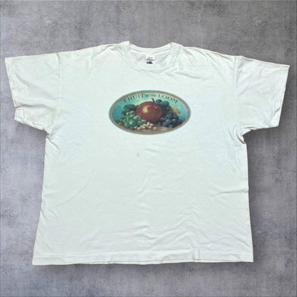 90s フルーツオブザルーム ロゴT 白 2XL USA製 co-000050
