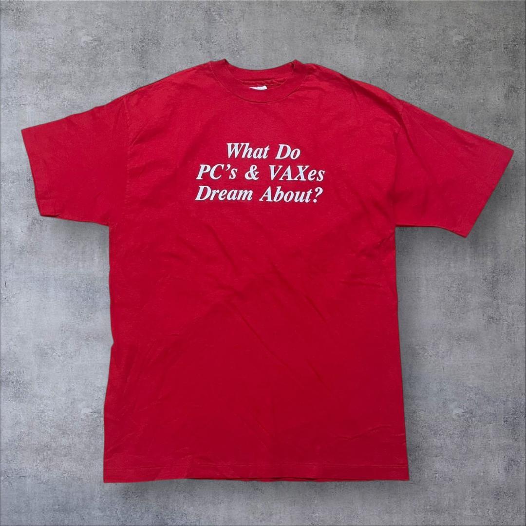 90s 企業T PC IT系 USA製 apple風 赤 co-u-2505-023