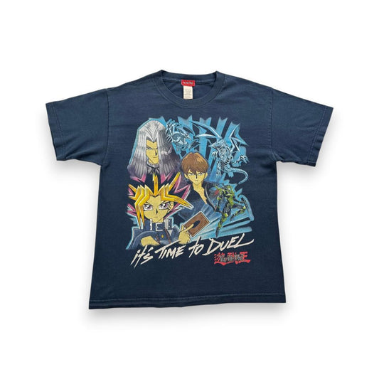 00s 遊戯王 Tシャツ ネイビー マリク 城 ch-t-2505-011