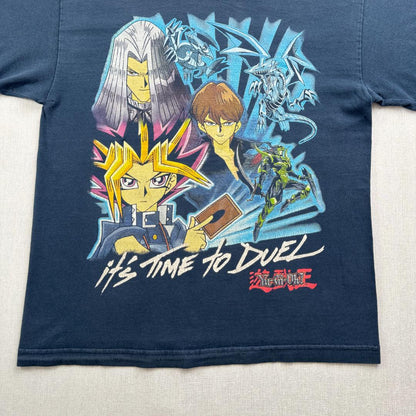 00s 遊戯王 Tシャツ ネイビー マリク 城 ch-t-2505-011