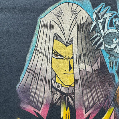 00s 遊戯王 Tシャツ ネイビー マリク 城 ch-t-2505-011
