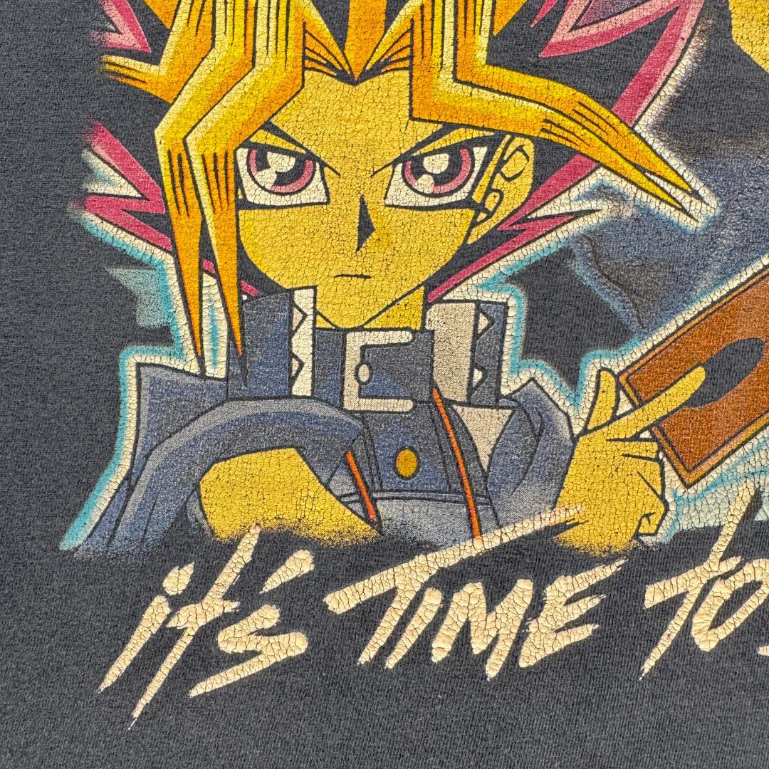 00s 遊戯王 Tシャツ ネイビー マリク 城 ch-t-2505-011