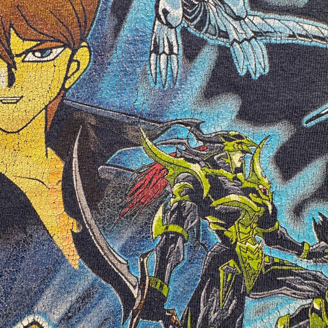 00s 遊戯王 Tシャツ ネイビー マリク 城 ch-t-2505-011