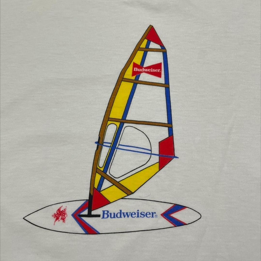 90s バドワイザー Tシャツ 企業T buttwiser 白 co-000033
