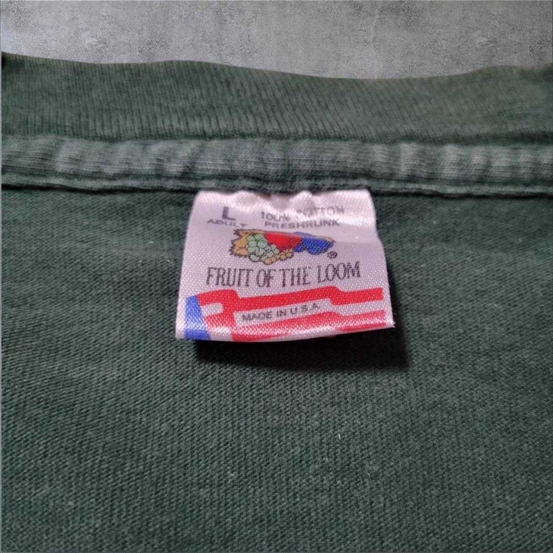 90s USA製 ケルト柄 グリーン L シングルステッチ a-000039