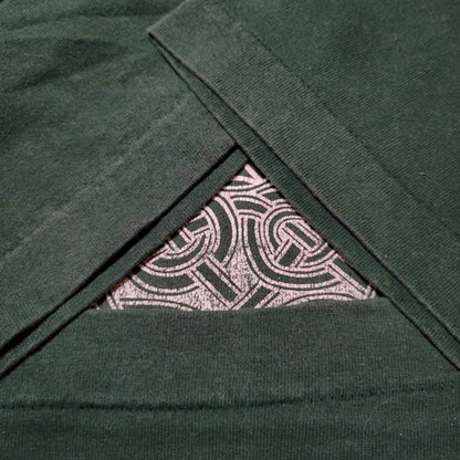 90s USA製 ケルト柄 グリーン L シングルステッチ a-000039