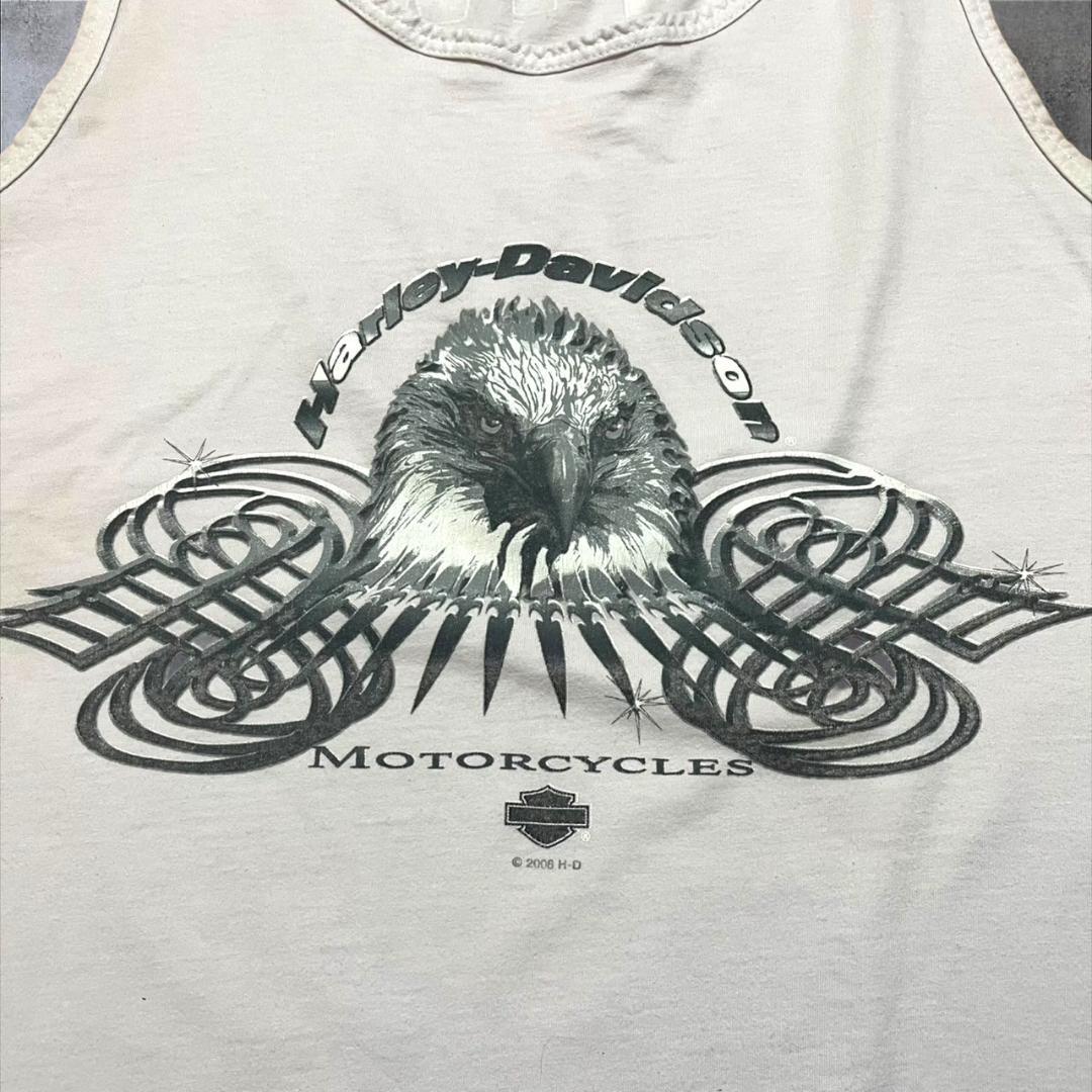 90s ハーレーダビットソン HARLEY タンクトップ ホワイト Lサイズ古着 co-000009