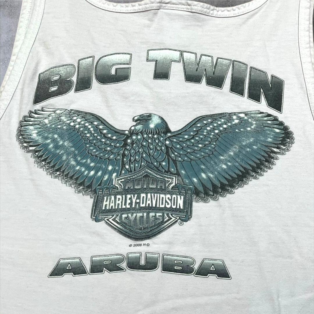 90s ハーレーダビットソン HARLEY タンクトップ ホワイト Lサイズ古着 co-000009