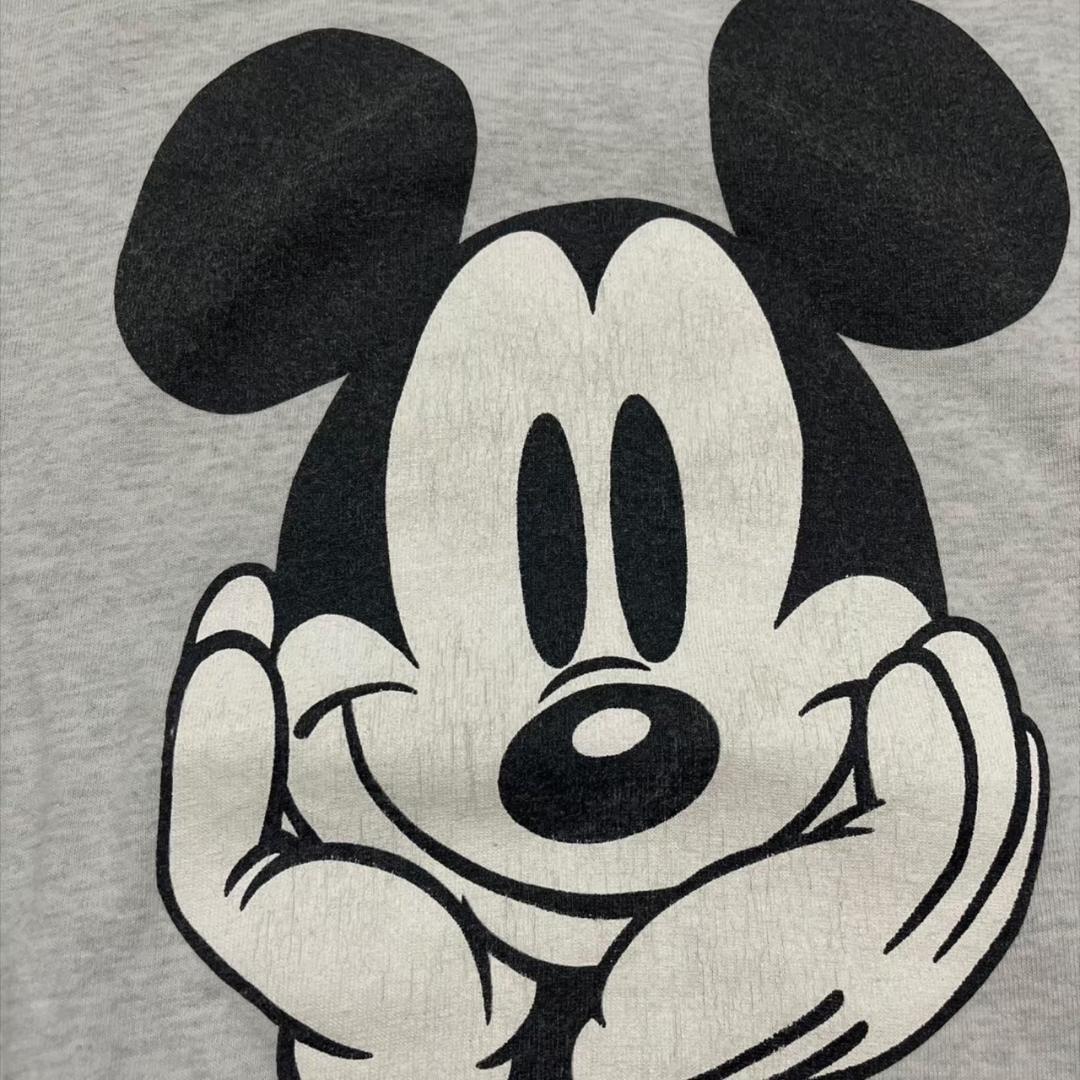 90s USA製 お座りミッキー ディズニー 青パン ヴィンテージ Tシャツ 大きめ d-000025