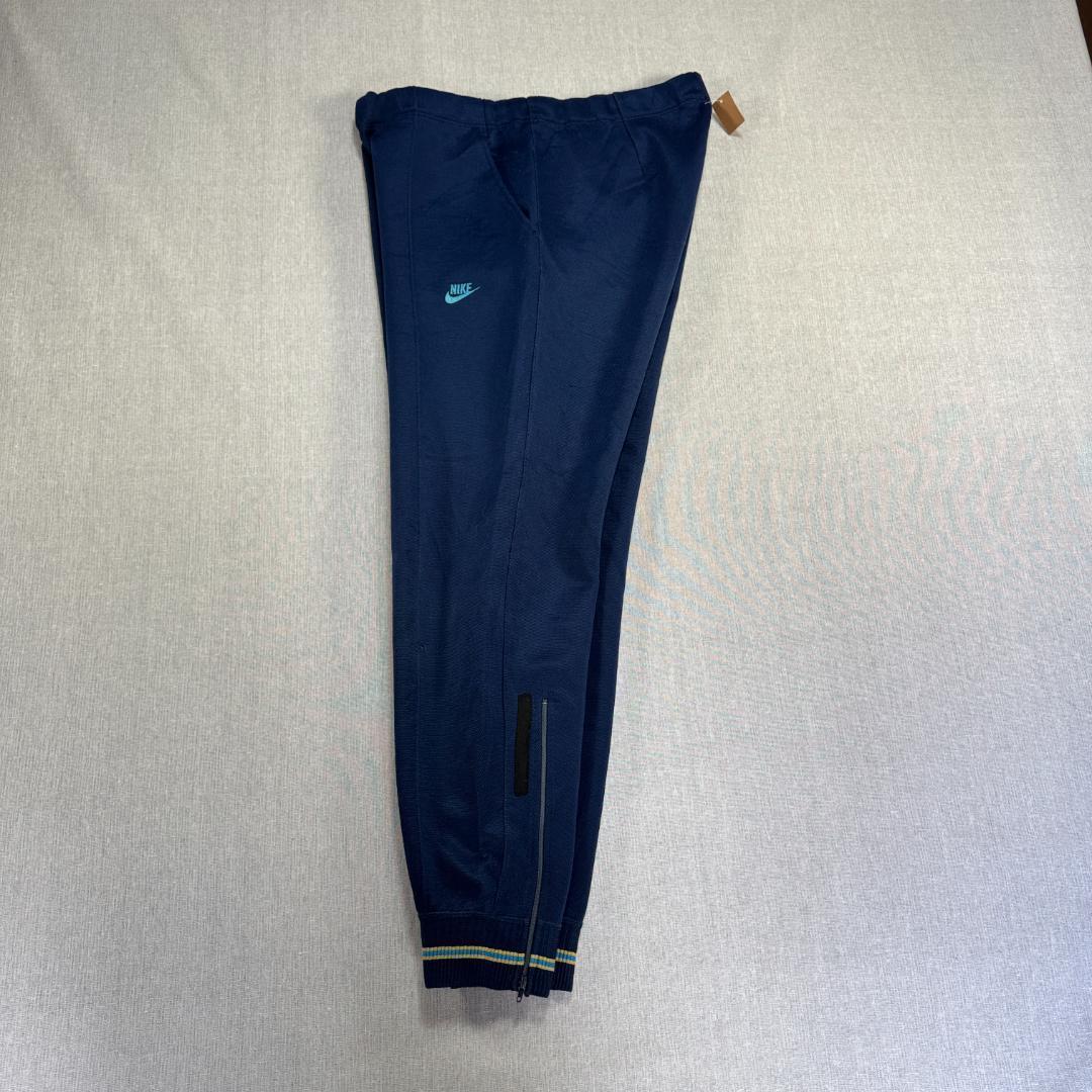 80s ナイキ NIKE トラックパンツ ネイビー L 日本製 青 pa-00001