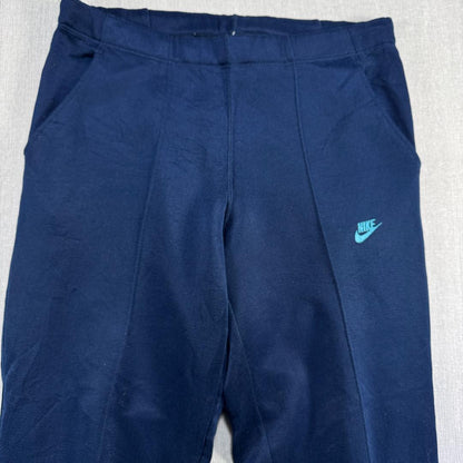 80s ナイキ NIKE トラックパンツ ネイビー L 日本製 青 pa-00001