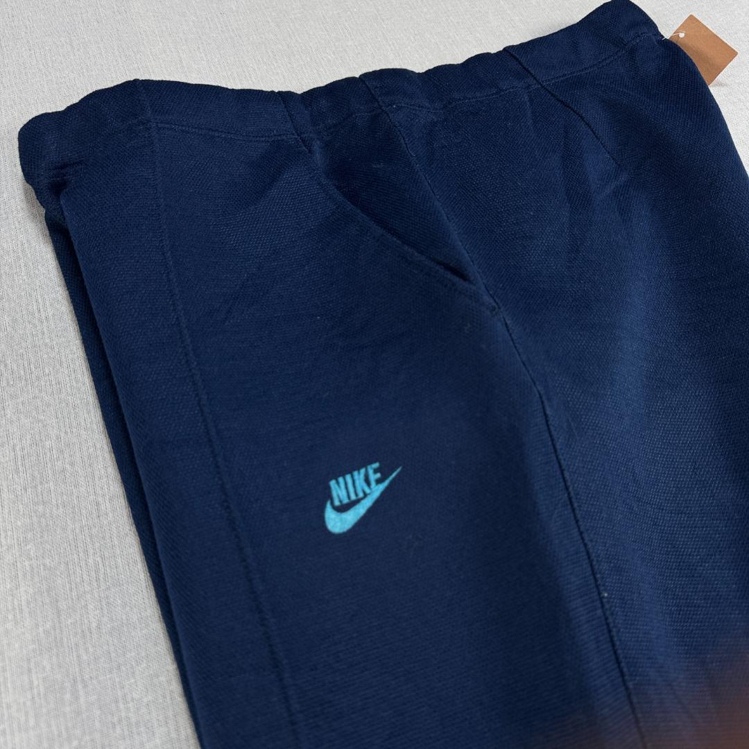 80s ナイキ NIKE トラックパンツ ネイビー L 日本製 青 pa-00001