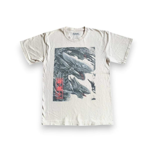 00s 遊戯王 Tシャツ ブルーアイズ アルティメットドラゴン ベージュ ch-000031