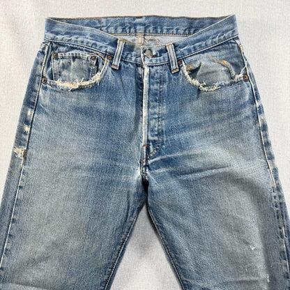 70s 501 bige ボタン裏6 デニム 赤耳 w30 pa-2603-005
