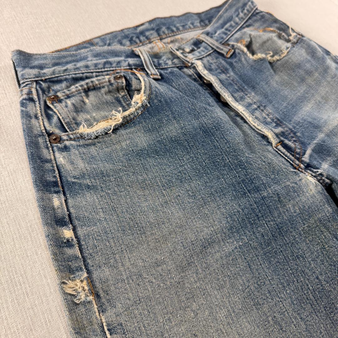 70s 501 bige ボタン裏6 デニム 赤耳 w30 pa-2603-005