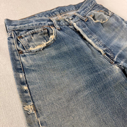 70s 501 bige ボタン裏6 デニム 赤耳 w30 pa-2603-005