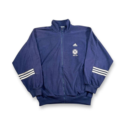 90s adidas アディダス トラックジャケット ベロア ネイビー 刺繍 ad-u-2505-020