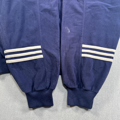 90s adidas アディダス トラックジャケット ベロア ネイビー 刺繍 ad-u-2505-020