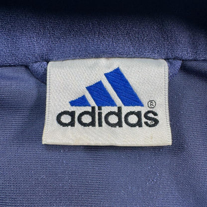 90s adidas アディダス トラックジャケット ベロア ネイビー 刺繍 ad-u-2505-020