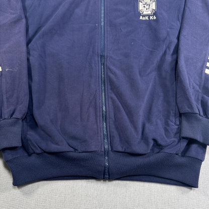 90s adidas アディダス トラックジャケット ベロア ネイビー 刺繍 ad-u-2505-020
