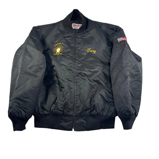 80s ナイロン スタジャン Birdie USA製 黒 ブルゾン LOCAL3 ja-u-2505-043