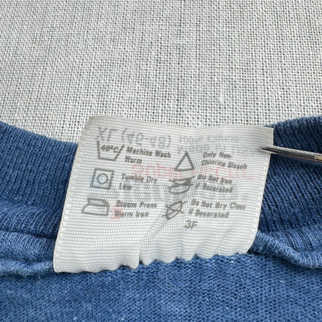80s 90s City fish co 魚 アートT USA製 青 a-u-2505-009