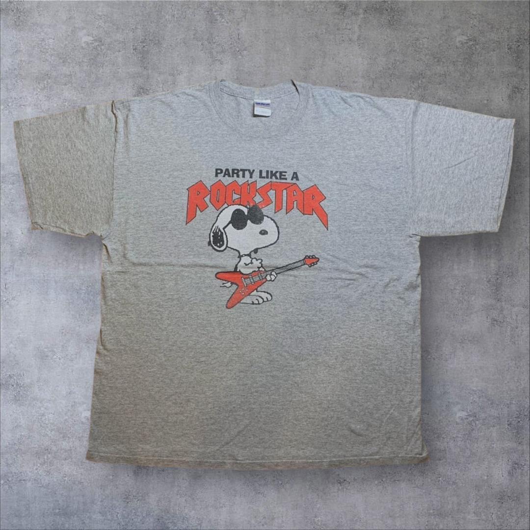 00s スヌーピー PEANUTS グレー ロック XL ch-000038