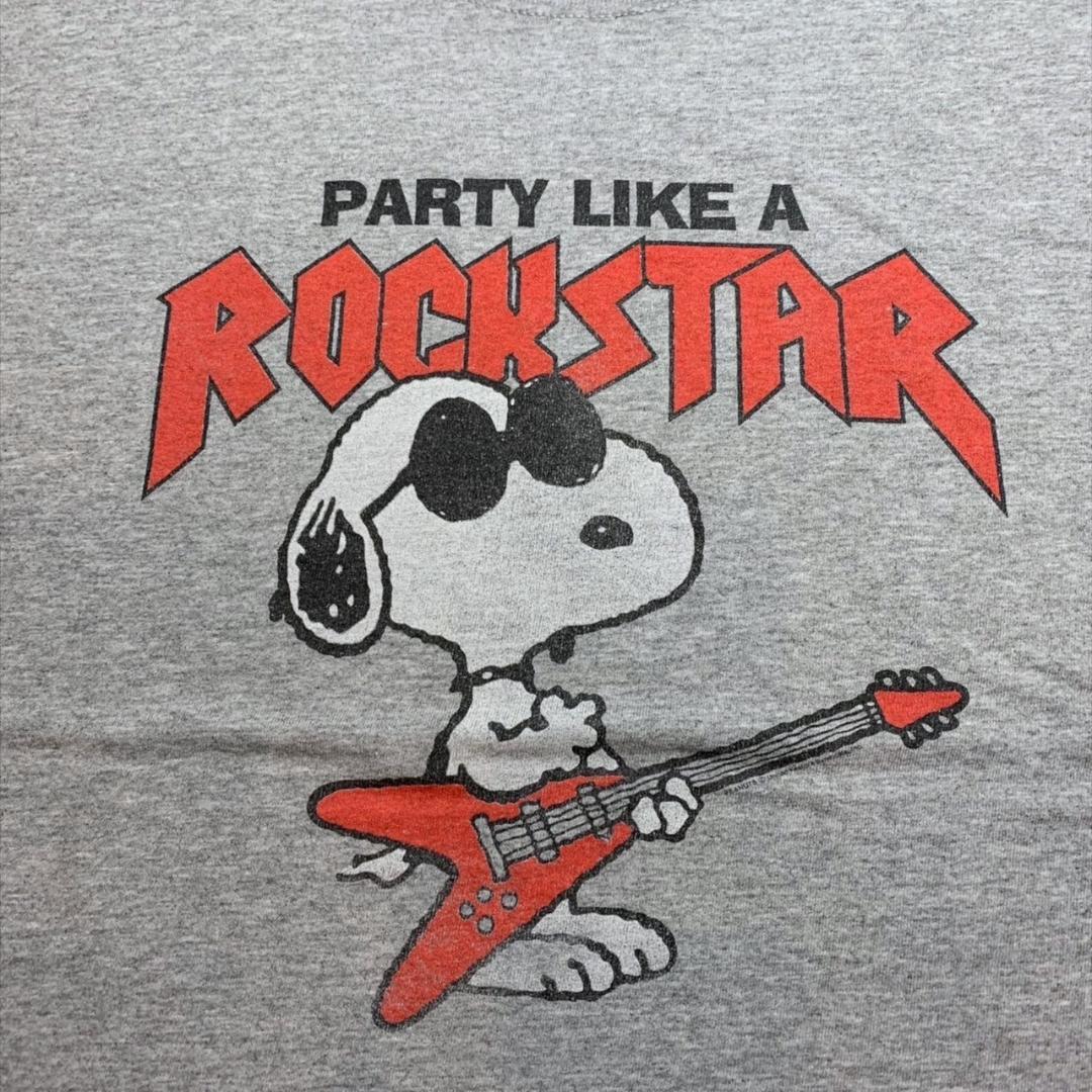 00s スヌーピー PEANUTS グレー ロック XL ch-000038