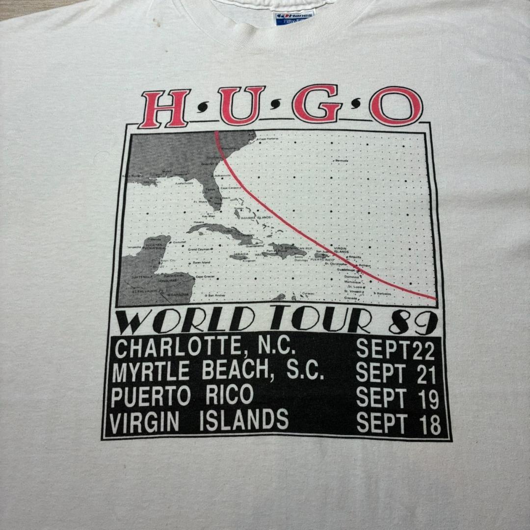 80s HUGO WORLD TOUR89 USA製 XL バンドTシャツ ba-u-2505-024