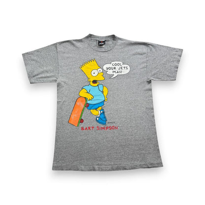 90s 00s シンプソンズ グレー スケボー Tシャツ ch-u-2505-074
