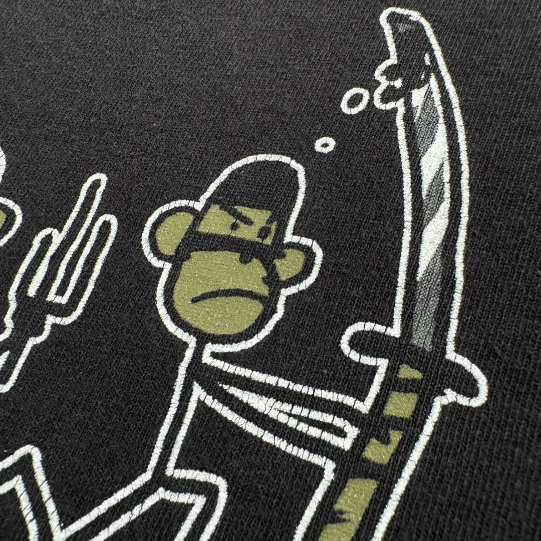 00s Tシャツ 猿 黒 XL a-u-2505-030