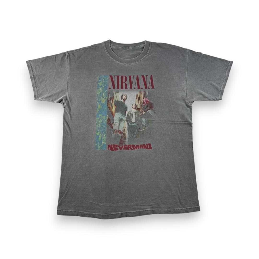 00s ニルヴァーナ Tシャツ NIRVANA グレー nevermind L ba-000039