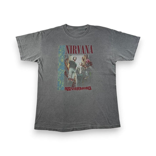00s ニルヴァーナ Tシャツ NIRVANA グレー nevermind L ba-000039