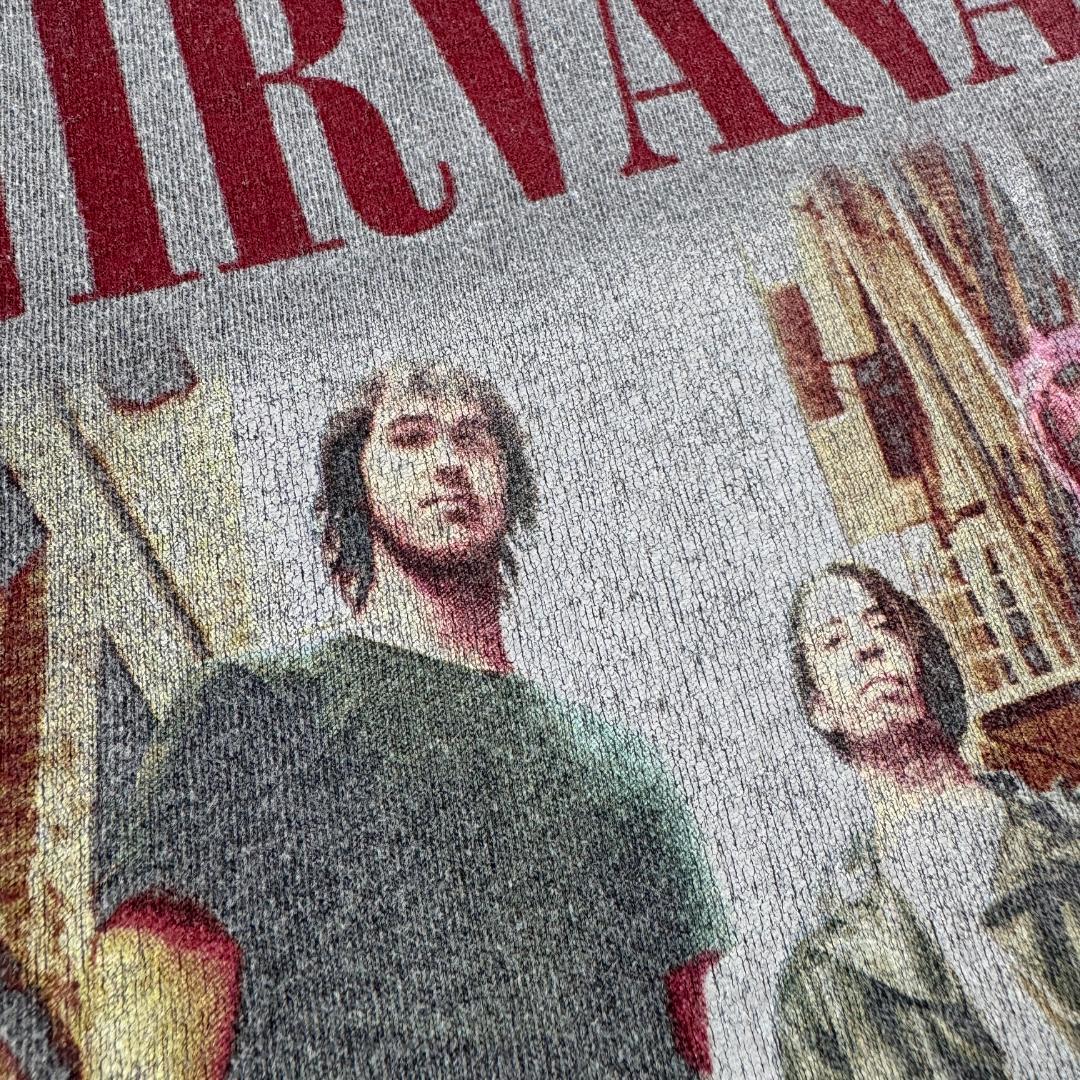 00s ニルヴァーナ Tシャツ NIRVANA グレー nevermind L ba-000039