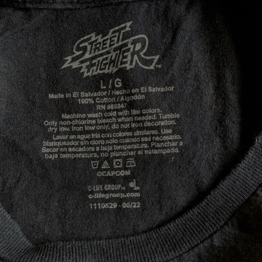 00s ストリートファイター Tシャツ 黒 L ch-000032