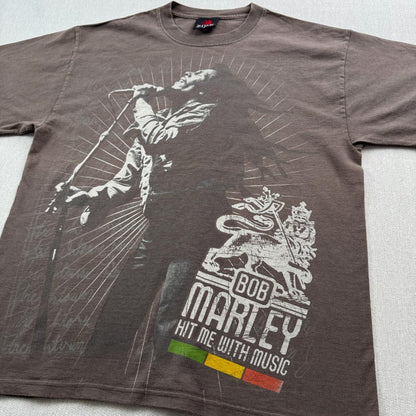 ボブマーリー BOB MARLEY ZION Tシャツ グレー L ba-u-2505-073