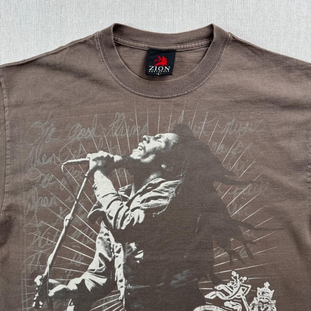 ボブマーリー BOB MARLEY ZION Tシャツ グレー L ba-u-2505-073