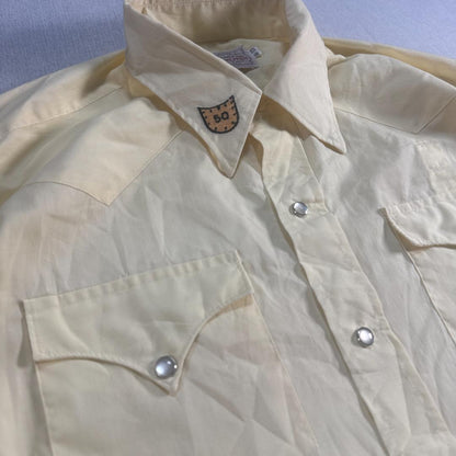 70s 80s HbarC エイチバーシー ウエスタンシャツ 黄色 50 sh-2603-002