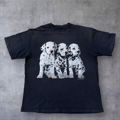 ディズニー ダルメシアンズ 101匹わんちゃん 映画 Tシャツ 黒 L z-000008