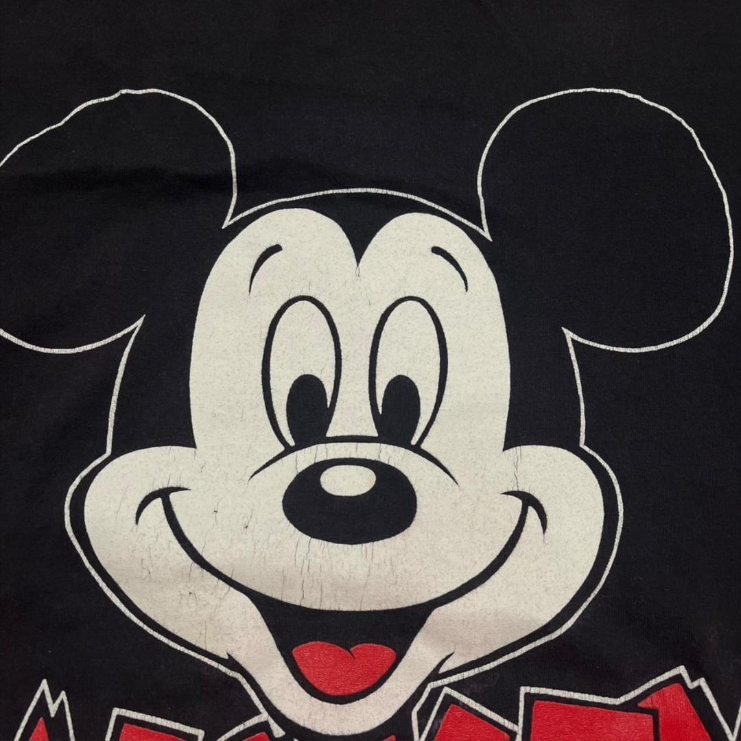ミッキー マウス USA製 80s ディズニー 青タグ 黒 d-000005