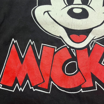 ミッキー マウス USA製 80s ディズニー 青タグ 黒 d-000005