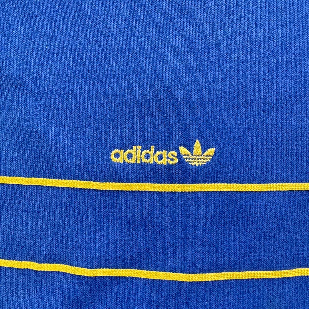 80s アディダス adidas スウェット 青 デサント製 当時 br-x-2505-002