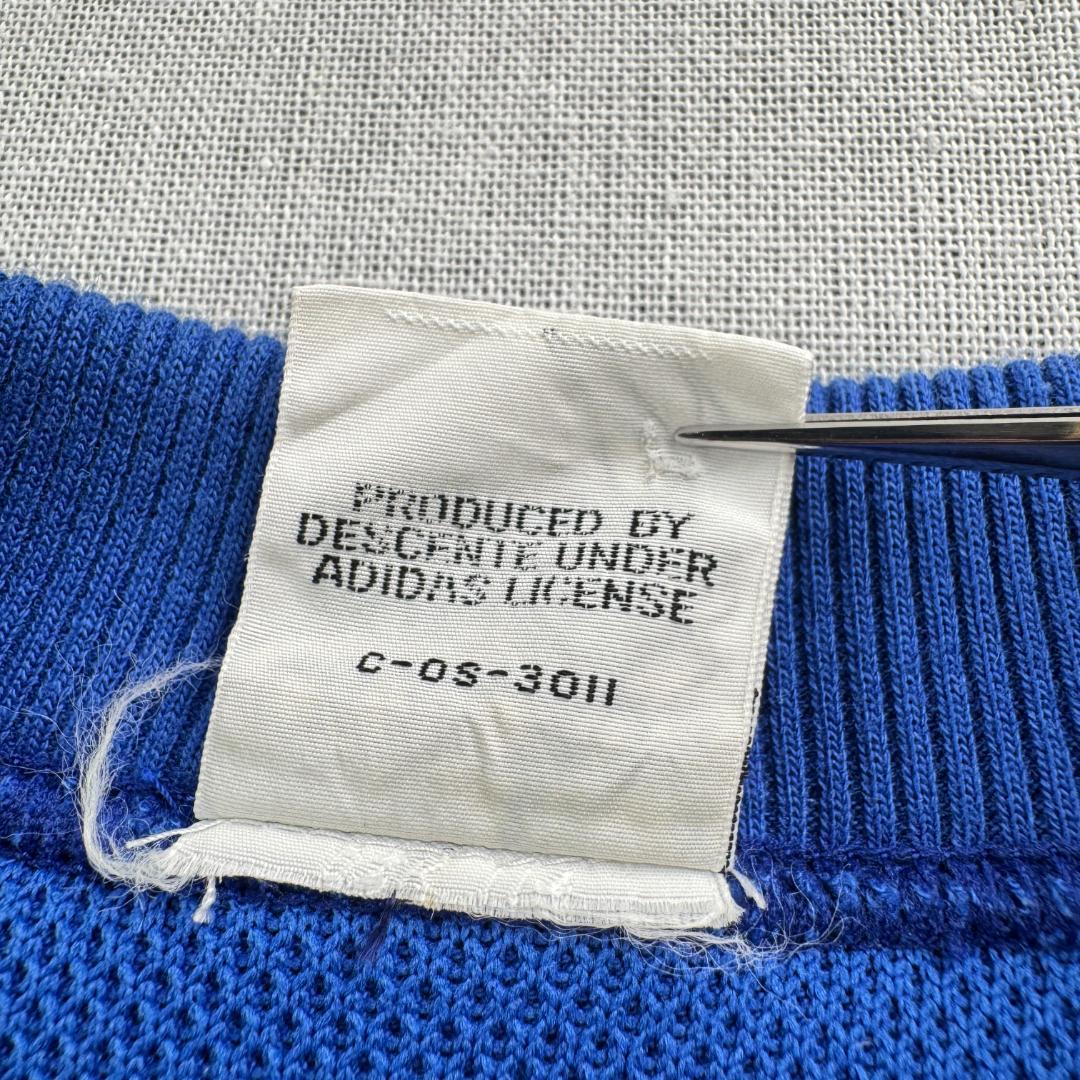 80s アディダス adidas スウェット 青 デサント製 当時 br-x-2505-002