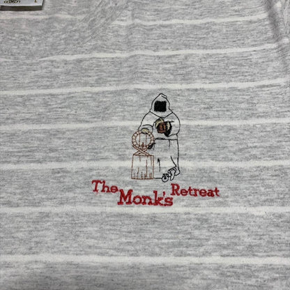 90s  ボーダー ジーザス モンク USA製 グレー o-000011