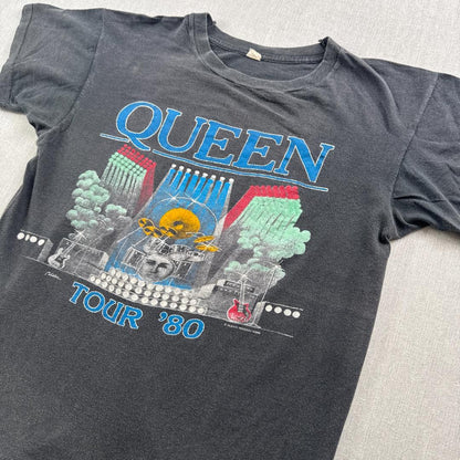 当時物 80s QUEEN クイーン バンT グレー フェード ba-t-2505-035