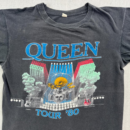 当時物 80s QUEEN クイーン バンT グレー フェード ba-t-2505-035