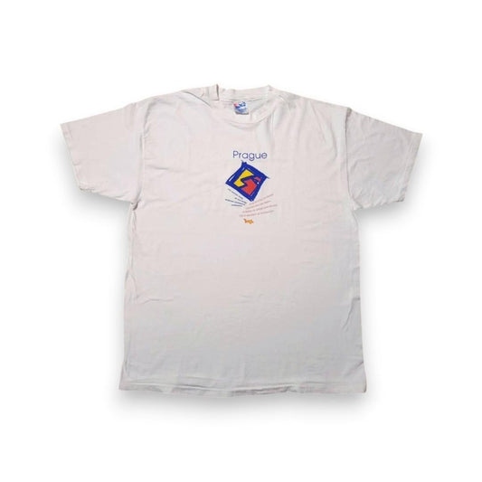 90s Tシャツ USA製 アート 犬 XL 白 a-000037