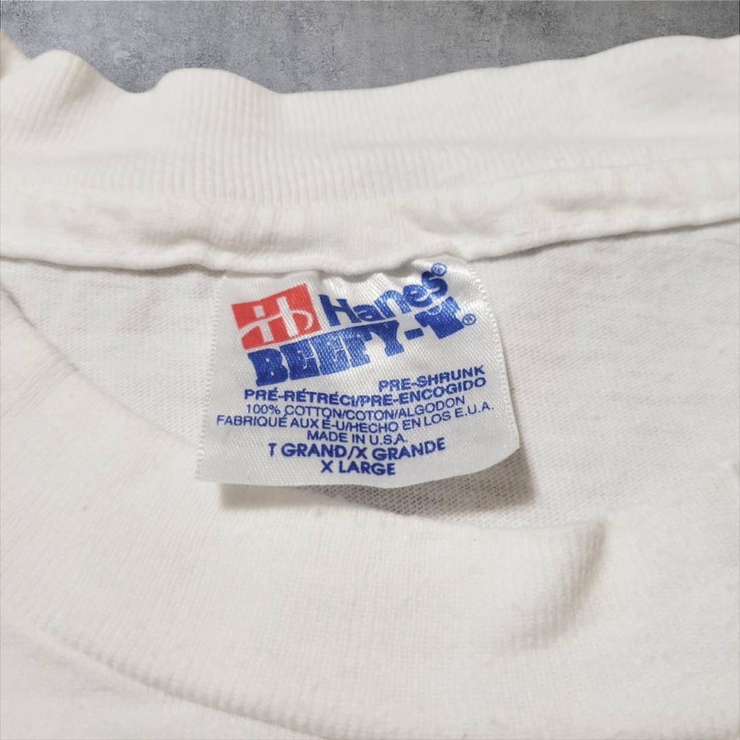 90s Tシャツ USA製 アート 犬 XL 白 a-000037